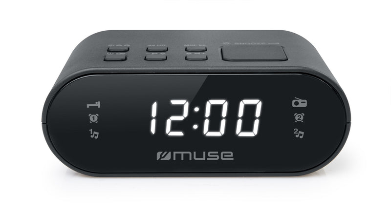 Muse M-10 Cr Black Radio Analógica Desktop Fm Snooze