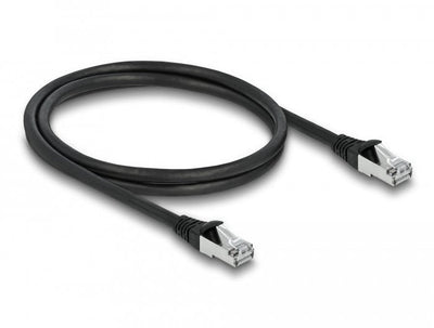 Delock RJ45 Network Cable CAT.6A S FTP Pur Outdoor 1M Black — image 1