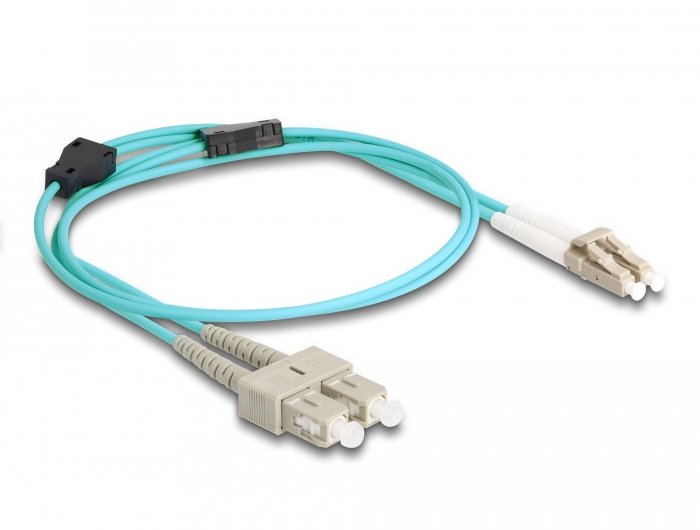 Delock Cable 87910 Fibre Optic 1M Lc Sc OM3 Colour Aguamarina