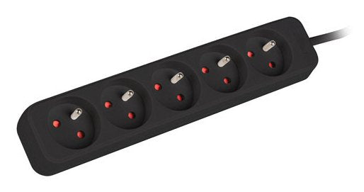 Lanberg Power Strip 5 Sockets 1M Sais PS0-05E-0100-IEC-BK