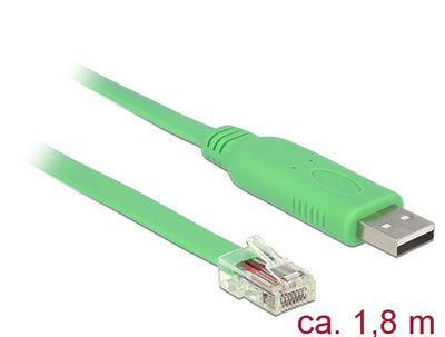 Delock Adapter USB 2.0 Tipo-a Male 1 X Serial RS-232 RJ45 Male — image 1