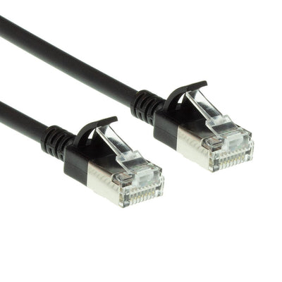 Black 5 Meter Lszh U FTP CAT.6A Datacenter Slimline Patch Cable Snagless With RJ45 Connectors — image 1