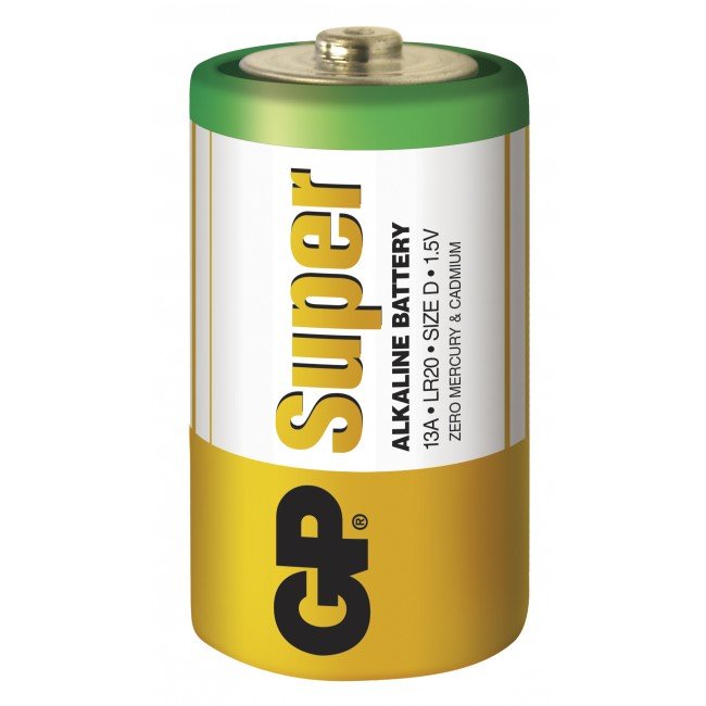 Gp Super Alkaline Battery Alcalina D LR20 BLISTER*2