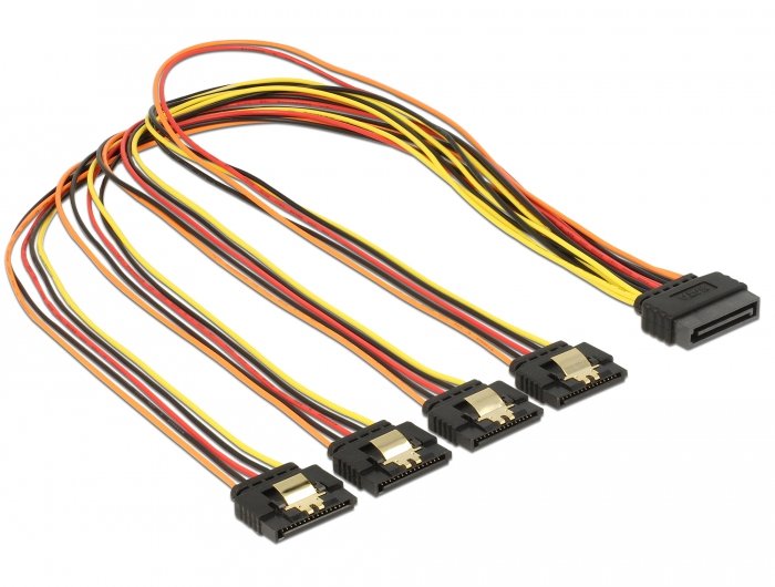 Delock Cable SATA 15 Pin Strom Male With Einrastfunktion