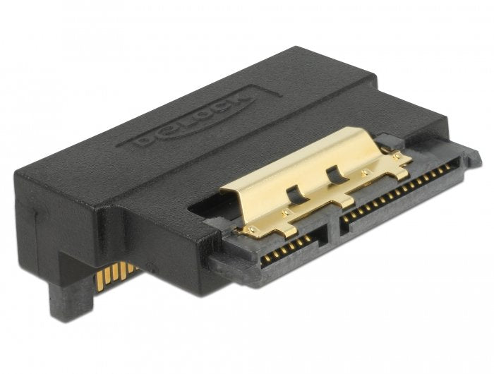 Delock Adapter SATA 22 Pin Connector Female With Función Enclavamiento a Connector Male - Angulado Abajo