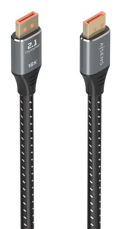 Aisens Cable DisplayPort V2.1 16K@60HZ 80Gbps, DP/M-dp/M, Black 1.5M — image 1