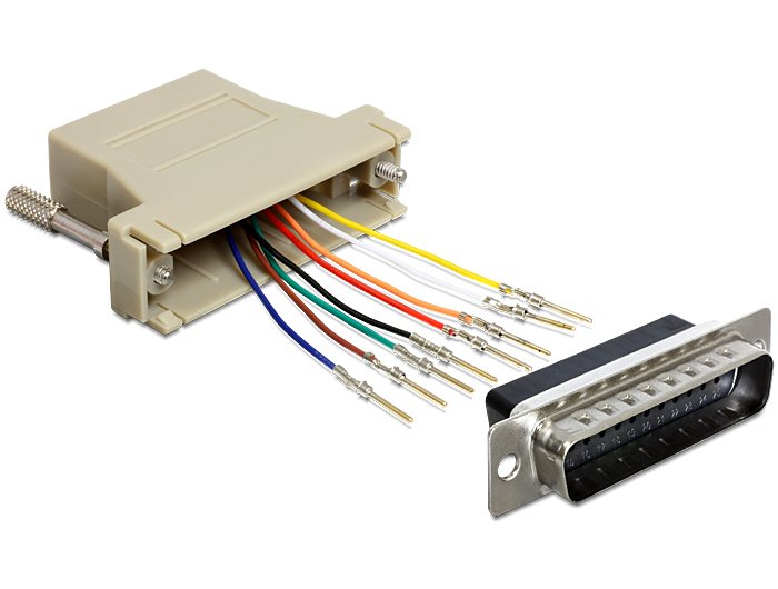 Delock Adapter Sub-d 25 Pin M RJ45 H