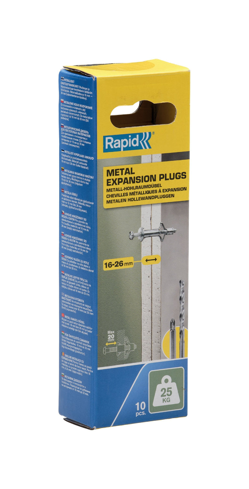 Rapid Blíster 10 Unidades Taco Expansión Metallic Ø8X46 Tornillo M4X55 5001547