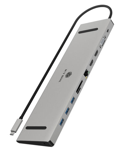 Icy Box IB-DK2106A-CPD Docking Station USB-C 3.0 3x USB-A 3.0 2x HDMI VGA LAN Klinke microSD/SD — image 1