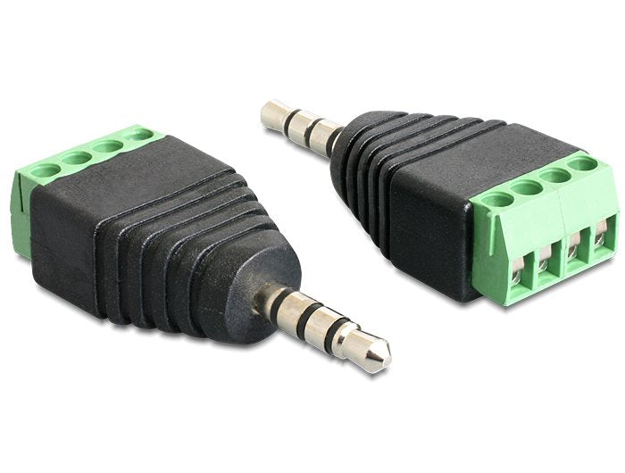 Delock Adapter Stereo Jack 3,5MM Male Terminal Block 4 Pines