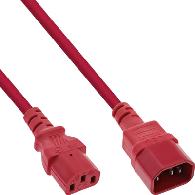 Inline® Cold Device Extension, C13 / C14, Red 0.3M — image 1