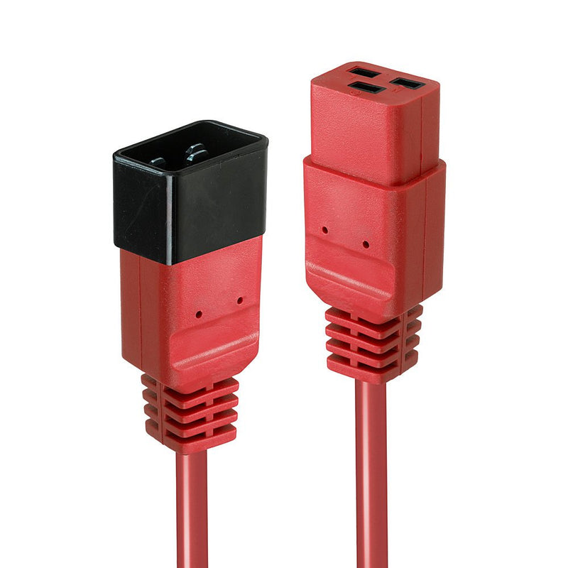 Lindy 30125 Cable Power Black Red 3M C20 C19