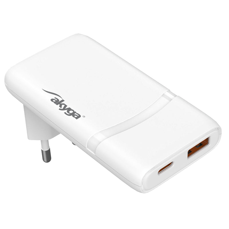 Akyga Charger USB 65W Usb-c®, USB-A White