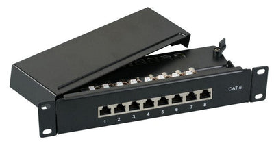 Efb Mini-patchpanel STP 8x RJ45 CAT.6, 10 1HE, RAL7035 Grey — image 1