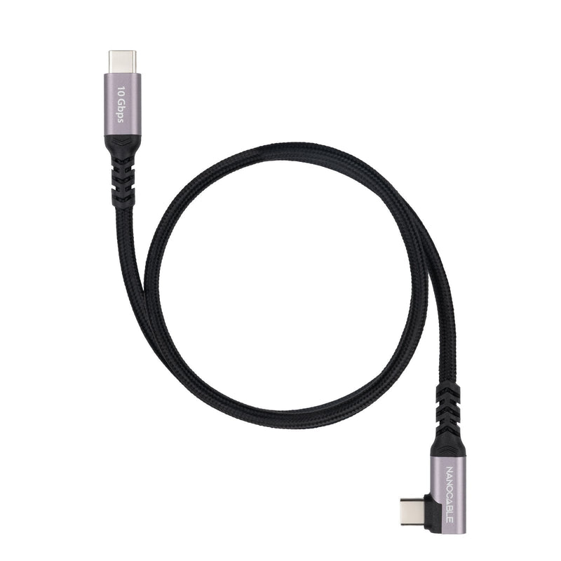 USB Cable -c Acodado M/M 3.2 GEN2 100W 4K/60HZ 0.5M