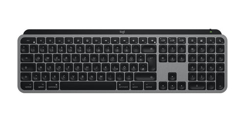 Logitech Keyboard German Mx Keys S For Mac Office RF Wireless + Bluetooth Qwertz Aluminium Black — image 1
