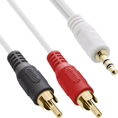 Inline Cable Audio 2X Rca Male a 3.5MM Male Stereo White/Gold 3M — image 1