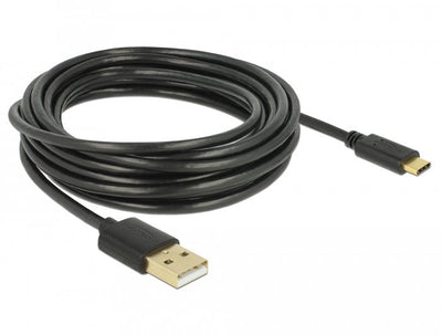 Delock USB Cable 2.0 Typ-a Male Type-c 2.0 Male 4,0M Black — image 1