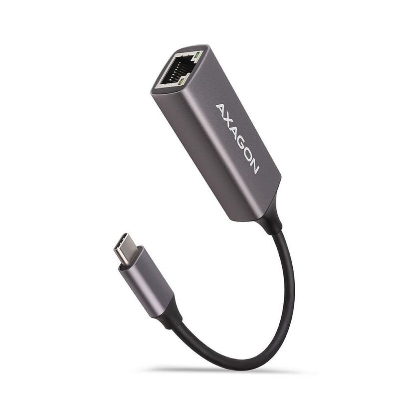 Axagon Adapter Ade-trc Gigabit Ethernet 10/100/1000 - USB 3.1 Type-c, Grey Titanio