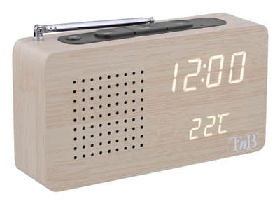 Radio Despertador Tnb Joy LED Fm - Efecto Wood — image 1
