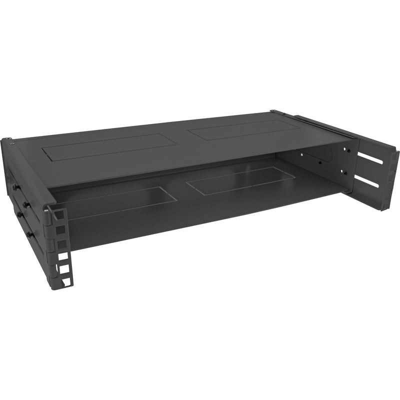 Inline Rack Foldable 19, 2U, 24-40CM Depth With Cover Black