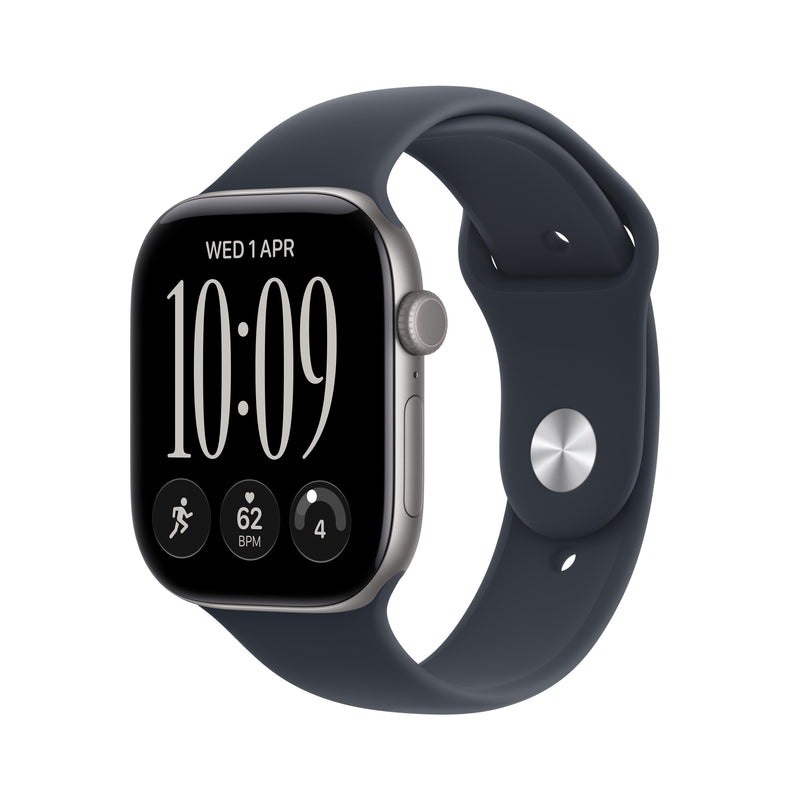 Apple Watch Series 12 (2026) Space Grey Aluminium 46MM 5G Navy Blue Sport Band S/M