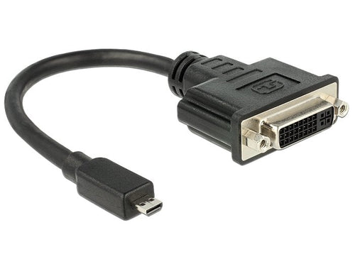 Delock 65563 Adapter Cable Vídeo 0,2M DVI-d Micro-hdmi Black — image 1