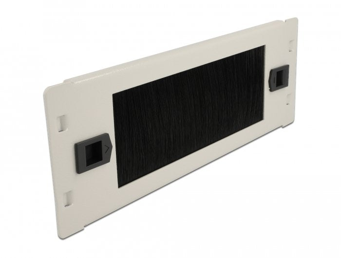 Delock 10 Gestión Cables Barra Escobilla Without Tools 2 U Grey
