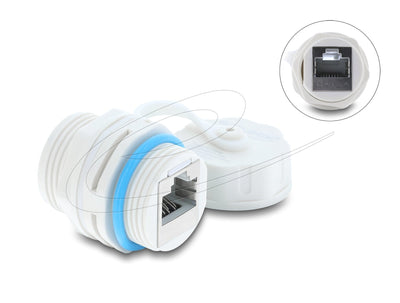 Delock Empalme Cable RJ45 Connector Female a RJ45 Connector Female CAT.6A With M23.5 X 1,5MM Gewinde And Versc — image 1