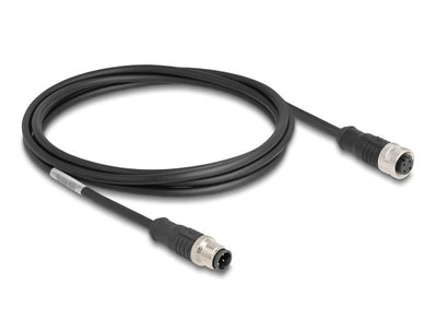 Delock 80845 Cable M12 Codificado D 4 Pin Male a Female Pvc 2M — image 1