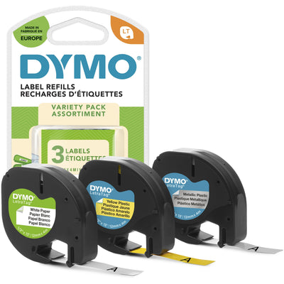 Dymo Letratag Assorted 3 Pack Tape Printer Labels — image 1