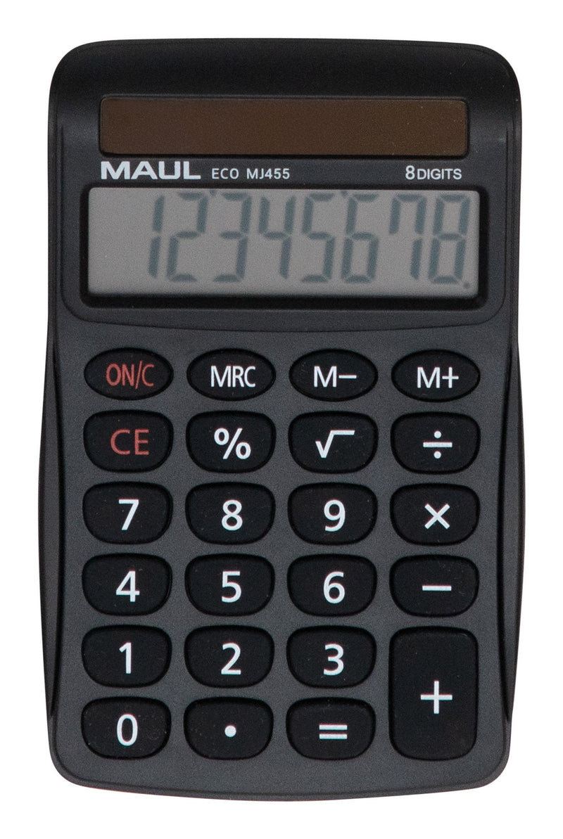 Maul Calculator Eco Mj 455 Calculator Basica With Screen 8 Dígitos Calculator Solar 80% Plastic Reciclado Calc