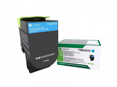 Lexmark CS317/CS417/CS517/CX317/CX417/CX517 Cyan Cartridge Genuine Toner 71B20C0 — image 1