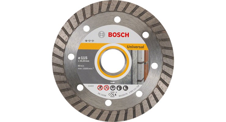 Bosch Drive Corte Diamantado Standard Universal Turbo, Ø 230MM (10 Pieces Diámetro 22,23MM)