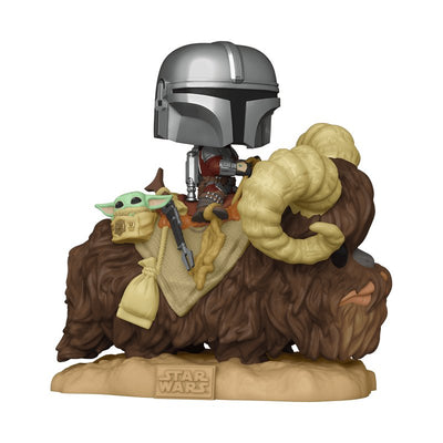 Figure Pop Star Wars The Mandalorian Controller On Bantha With Child In Bag — image 1