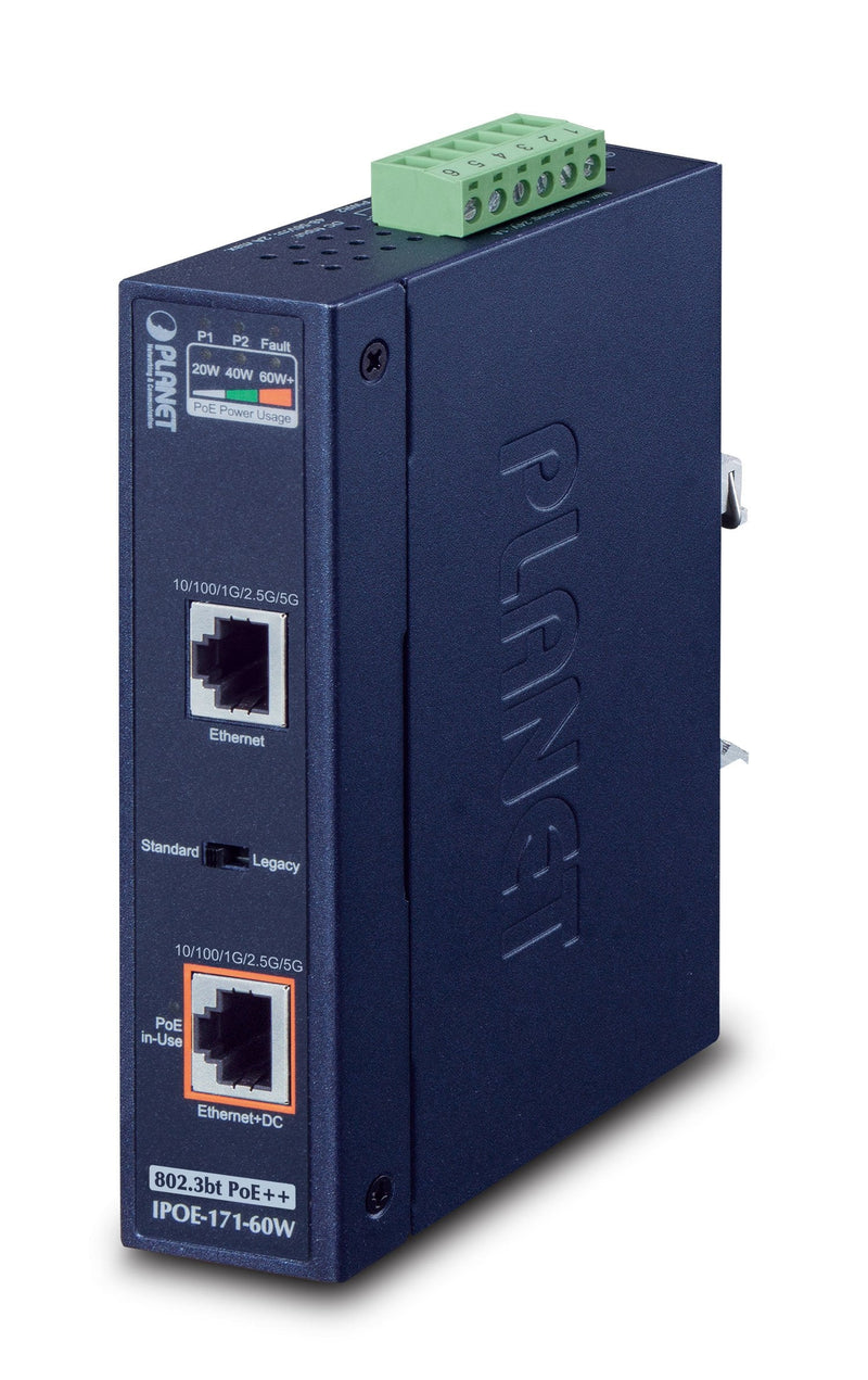 Planet IPOE-171-60W Switch Gigabit Ethernet (10/100/1000) Energía Sobre Ethernet (PoE) Blue