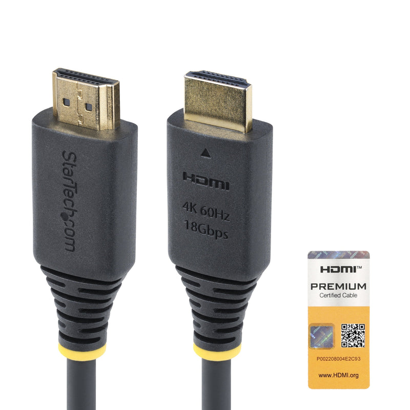 StarTech Cable .com HDMI Premium Certificado High Speed 3M - 4K 60HZ - 144HZ - UHD - HDR10/Hdcp 2.2/Arc - 18Gb