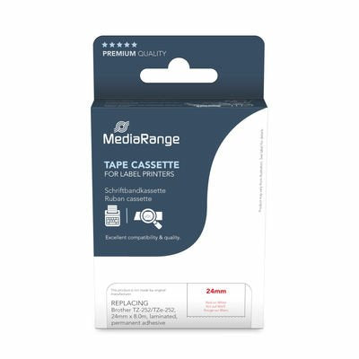Mediarange Tape Aprox. Brother TZ-252 TZE-252 24MM 8M Red — image 1