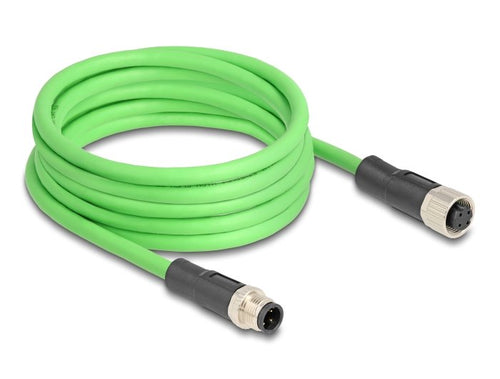 Delock 80409 Cable M12 Codificado D 4 Pin Male a Female Pur (tpu) 5M — image 1