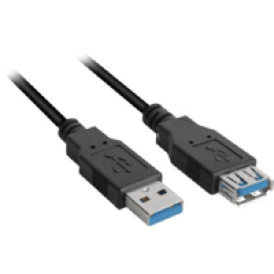 Sharkoon 3M, 2XUSB3.0-A USB Cable 3.2 Gen 1 (3.1 Gen 1) USB a Black — image 1