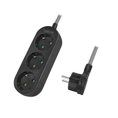 Logilink LPS261 Base Múltiple 1,5M 3 Salidas AC Indoor Black White — image 1