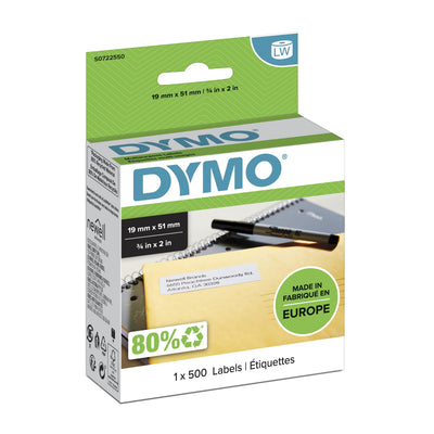 Dymo Tape Labels Multifunción White 19X51MM (500 Páginas) Rotuladora Labelwriter — image 1