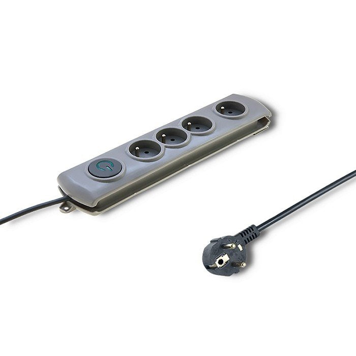 Qoltec 50164 Limitador Voltage Grey 4 Salidas AC 230V 2,5M