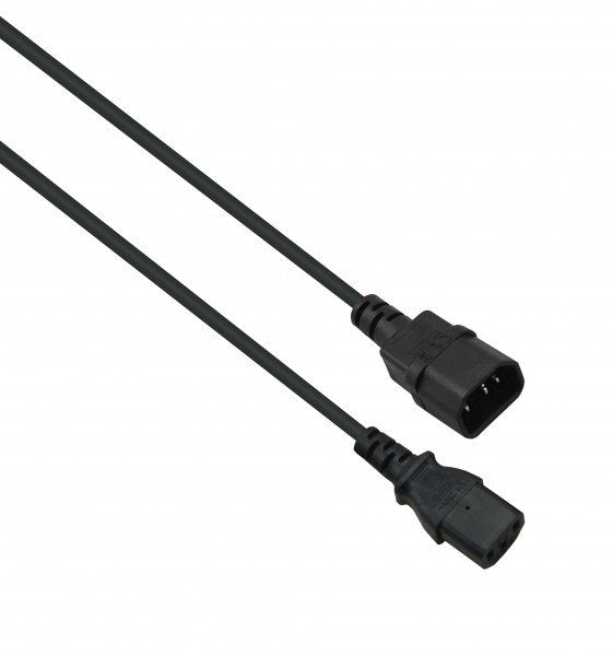 Helos Cable Power C13 a C14, Black 1,8M