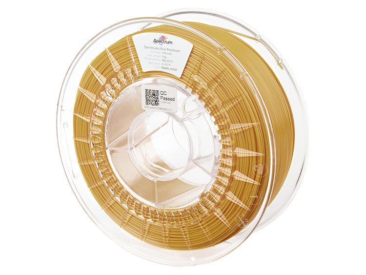 Spectrum 3D Filament Pla 1.75MM Pearl Gold 1KG