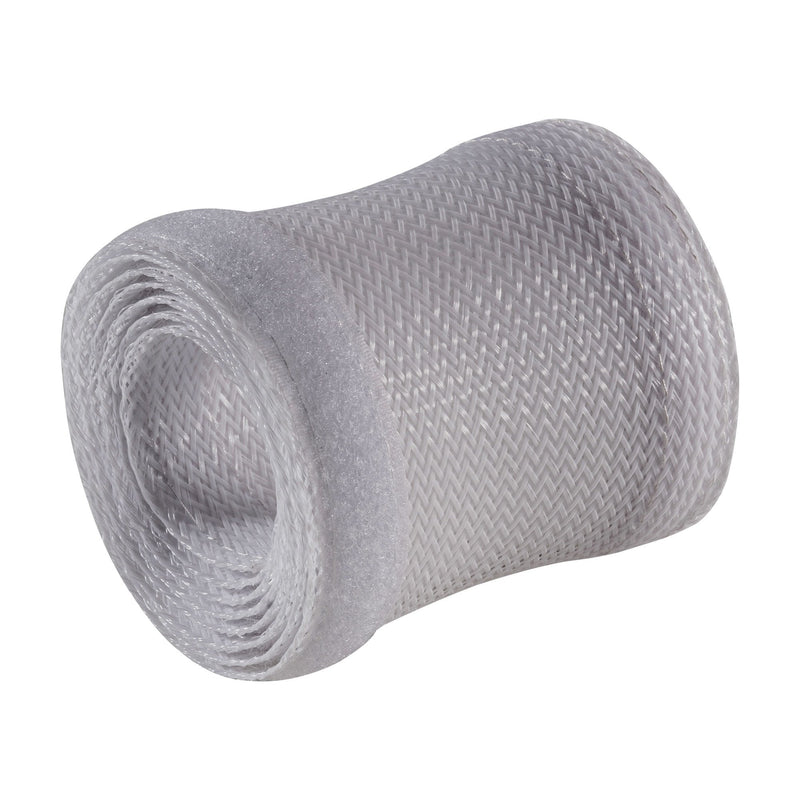 Inline Protector Cable , Hose Fabric With Closure Velcro, 1M X 40MM Diámetro, White