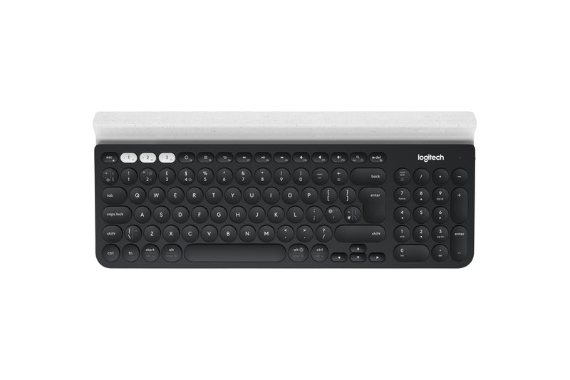 Logitech Keyboard Suizo K780 Multi-device Wireless RF Wireless + Bluetooth Qwertz Grey White