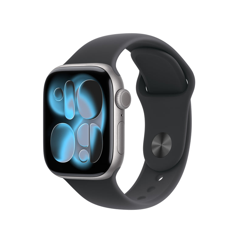 Apple Watch Series 11 GPS + Cellular 42MM Space Grey Aluminium Case With Black Sport Band - S/M