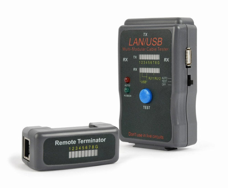 Gembird Comprobador Tester Cables Network NCT-2 Black