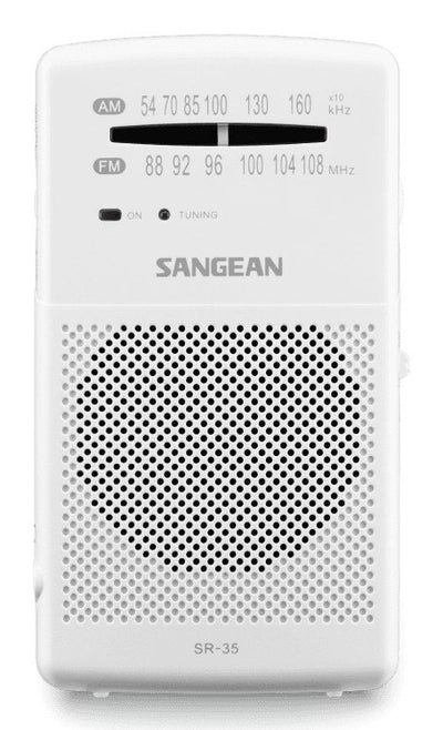 Sangean SR-35 White/ Radio Bolsillo Fm/Am/Speaker Integrado/Socket Headphones — image 1